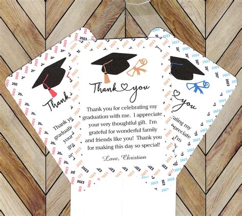 GRADUATION Thank You Cards Personalized Graduation Party - Etsy