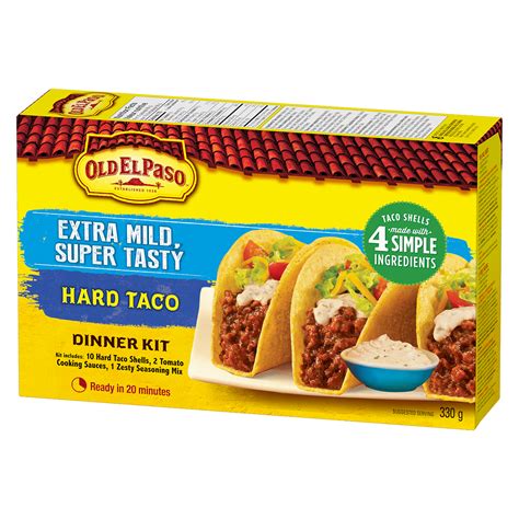 Extra Mild Super Tasty Hard Taco Dinner Kit Old El Paso