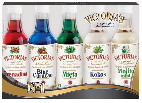 Zestaw syrop barmański do drinków i koktajli Victoria s mix smaków 5 x