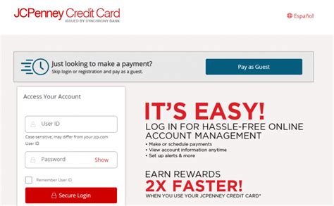 Jcpenney Syf Login Access Your Jcp Credit Card Account Survey Steps