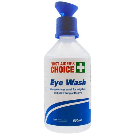 First Aiders Choice Eyewash And Irrigation Solution 500mL Officeworks