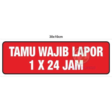 STIKER VINYL TAMU WAJIB LAPOR Lazada Indonesia