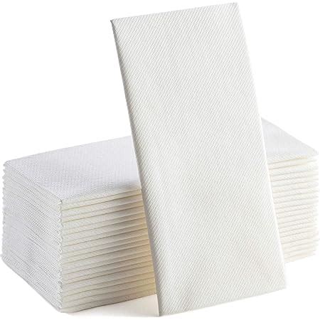 Amazon 200 Linen Feel Disposable Paper Hand Towels White