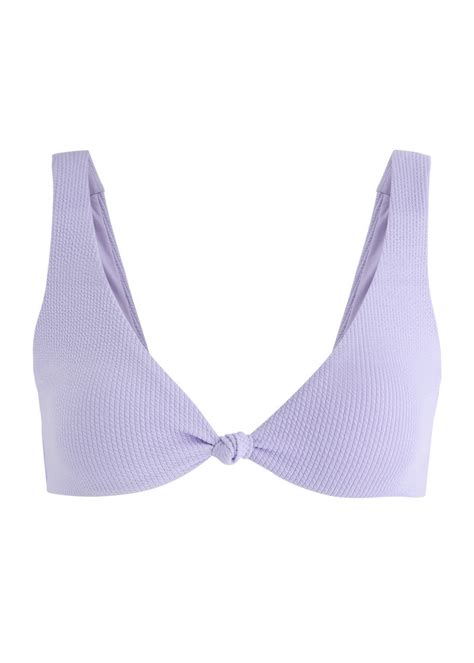 Melissa Odabash Ibiza Ribbed Bikini Top Lilac Melissa Odabash