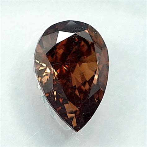 Pcs Diamond Natural Coloured Ct Pear Fancy Brownish