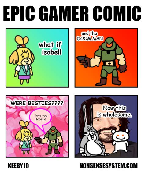 Epic Gamer Comic 13 Doomguy And Isabelle Know Your Meme