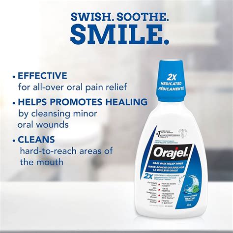 Orajel For All Mouth Sores Antiseptic Rinse 16 Mouthwash 51 Off