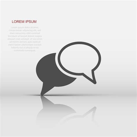 Premium Vector Speech Bubble Flat Vector Icon Discussion Dialog Logo Illustration Business