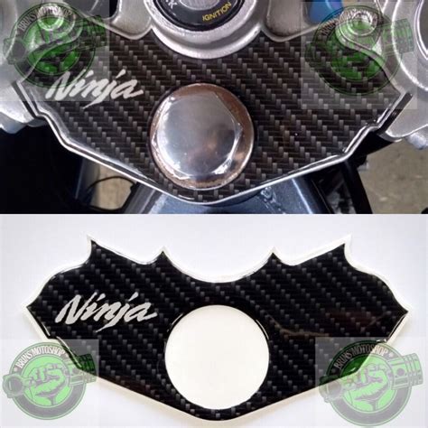 Jual Cover Tutup Stiker Timbul Carbon Protector Segitiga Stang Kawasaki