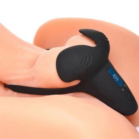 Trinity Vibrating Silicone Cock Ring With Taint Stim And Remote Control