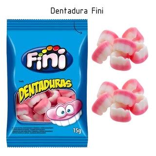 Caixa De Bala Gelatina Mini Dentaduras Fini Caixa Unidades