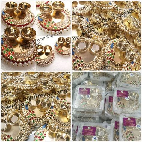 Gorgeous And Useful Haldi Kumkum Plates All Set To Fly To Mauritius For