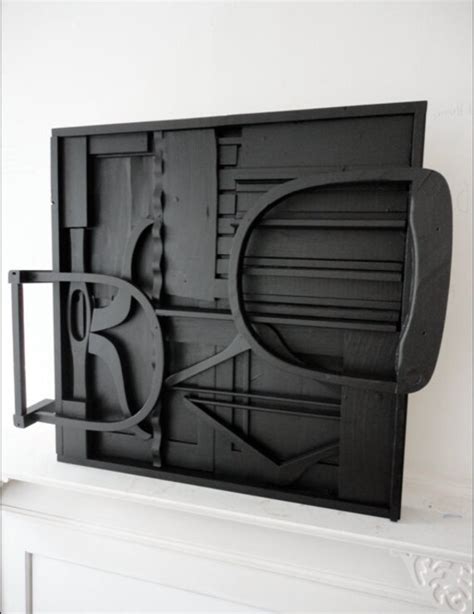 Items similar to Black Louise Nevelson Style wall sculpture - mid ...