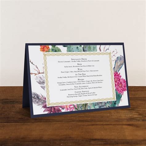 Watercolor Cactus Wedding Invitations Desert Boxed Invites Beacon Lane