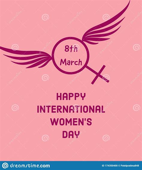 Happy International Women S Day Wishes Greeting Card On Abstract