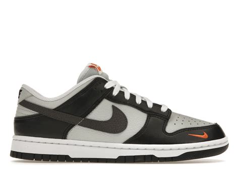 Nike Dunk Low Black Total Orange Mini Swoosh Men's - FN7808-001 - US