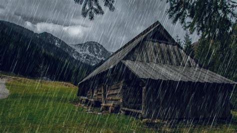 Relieve Sleeping Problems With Super Heavy Rain Sounds By Old Log Cabin