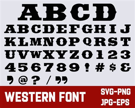 Cowboy Font Western Font Western Fonts Western Font Ttf Whiskey Font ...