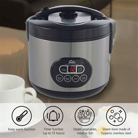 Solis Rice Cooker Duo Programm Rijstkoker En Stoomkoker Zilver