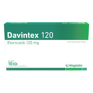 Davintex 120 Etoricoxib 120 Mg Megalabs Caja X 10 Comprimidos