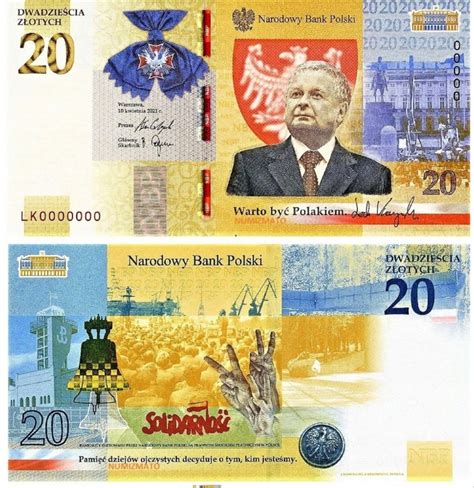 Polen 20 Zlotych 2021 Pick 195 Lech Kaczynski Catawiki