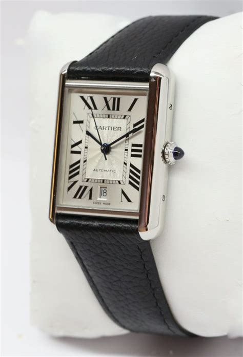 Cartier Tank Must Extra Large Model Automatic In Stainless Steel On