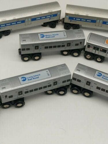 MUNIPALS WOODEN SUBWAY TRAINS METRO NORTH RAILROAD CARS Lot (9 ...