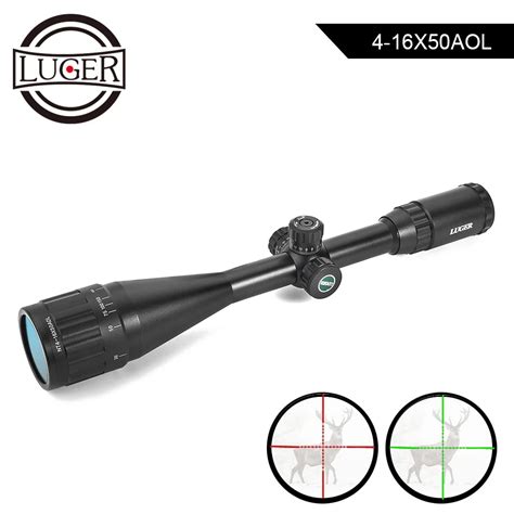 Luger X Aol Hunting Scope Red Green Illuminate Mil Dot Riflescope