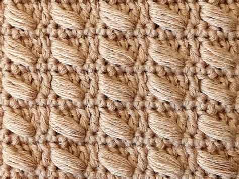 The Spiked Diagonal Puff Stitch Nordic Hook Free Crochet Stitch