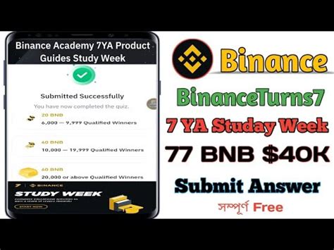 Binance 7YA Study Week Binance Study Week Answer Study Week