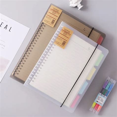 A4 A5 B5 Loose Leaf Binder Notebook Refillable 4 Inners Optional Diary