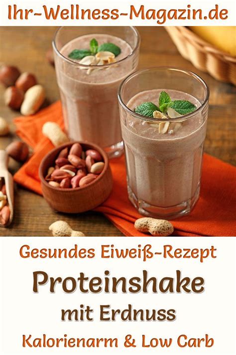 Proteinshake mit Erdnuss Eiweißshake Rezept zum Abnehmen