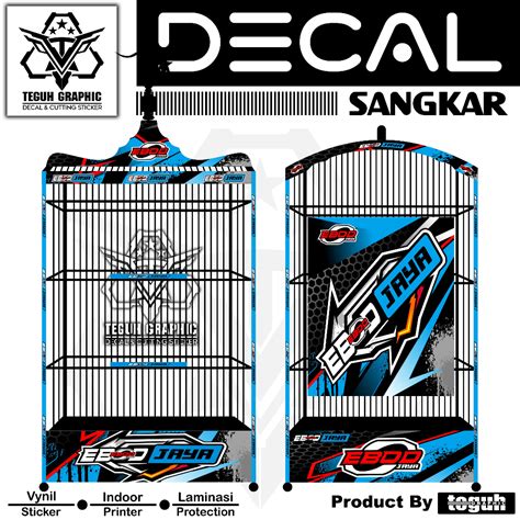 Jual Stiker Sangkar Kotak Ebod Jaya Toska Decal Sangkar Kotak Ebod