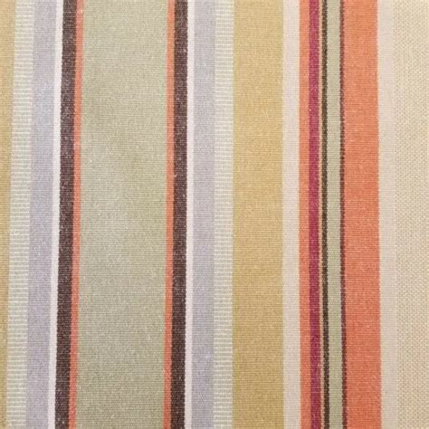 Striped Cotton Terracotta Fabric Tough Striped Furnishing Fabric