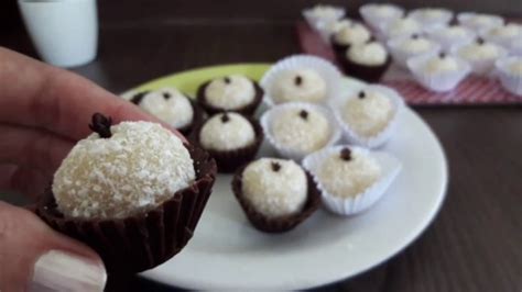 Receita De Beijinhos De Coco Na Forminha De Chocolate Youtube