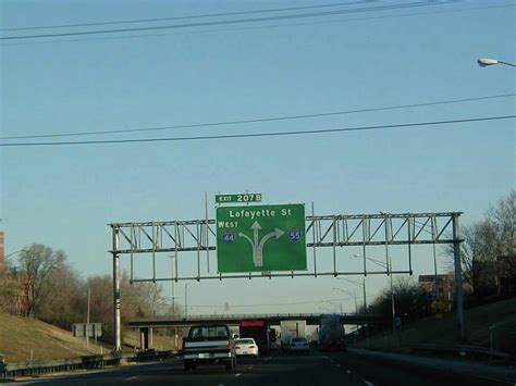 Interstate 55 North approaches Exit 207B, Interstate 44 West, Lafayette ...