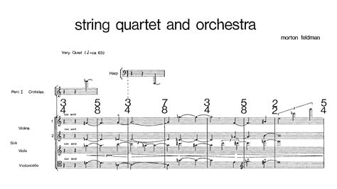 Morton Feldman String Quartet And Orchestra Audio Full Score