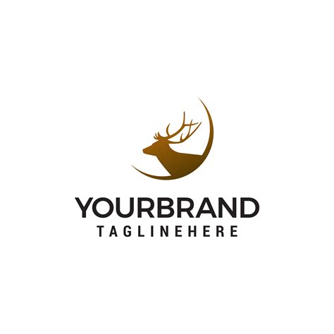 deer logo design concept template vector 590792 Vector Art at Vecteezy