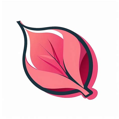 Premium Vector Abstract Leaf Icon Pink Color Logo Design Vector