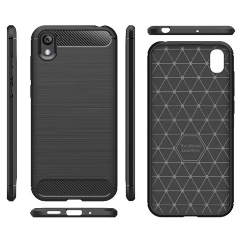 Flexi Slim Carbon Fibre Case For Huawei Y5 2019 Black