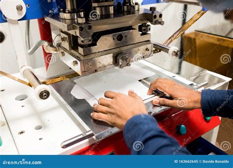 Screen And Digital Printing Machine Operated By Indian Hands Inside