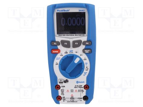 P 3440 Peaktech Digital Multimeter Bluetooth Lcd Tft 22 320x240