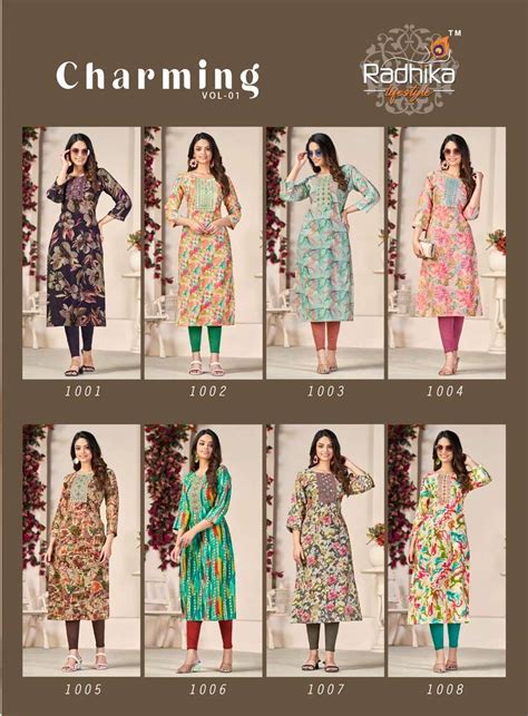 Charming Vol Modal Chanderi With Mirror Work Kurti By Radhika