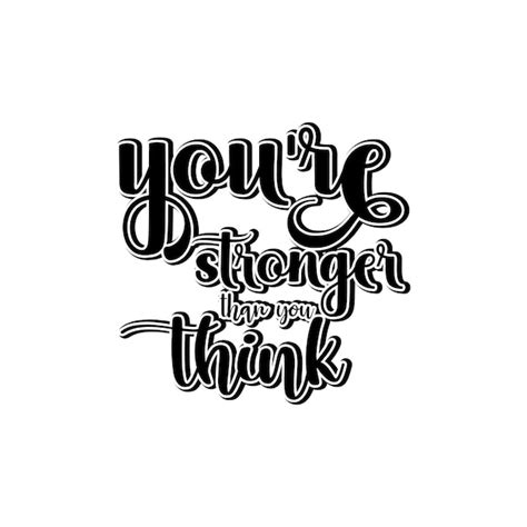 Premium Vector Youre Stronger Than You Think Motivational Typography