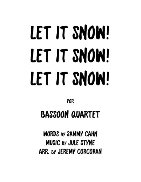 Let It Snow Let It Snow Let It Snow Arr Jeremy Corcoran Sheet