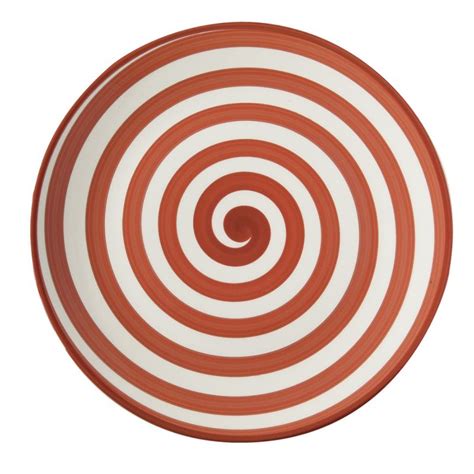 ASSIETTE PLATE EN CERAMIQUE 27 CM TERRACOTTA SPIRALE EASY LIFE