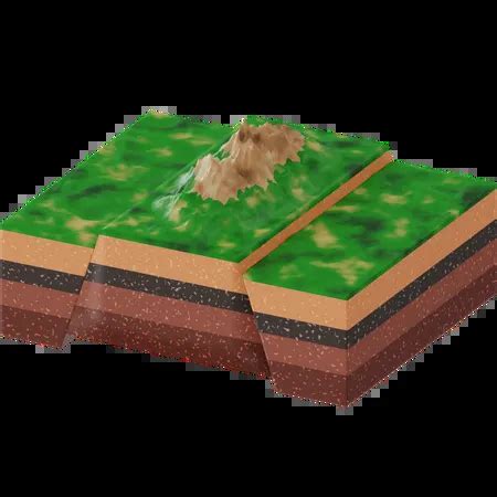 Fault Block Mountains in Earth's Crust 3D Icon download in PNG, OBJ or ...