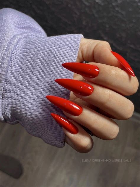 Red Stiletto Nails Red Manicure Manicure Ideas White Tip Acrylic