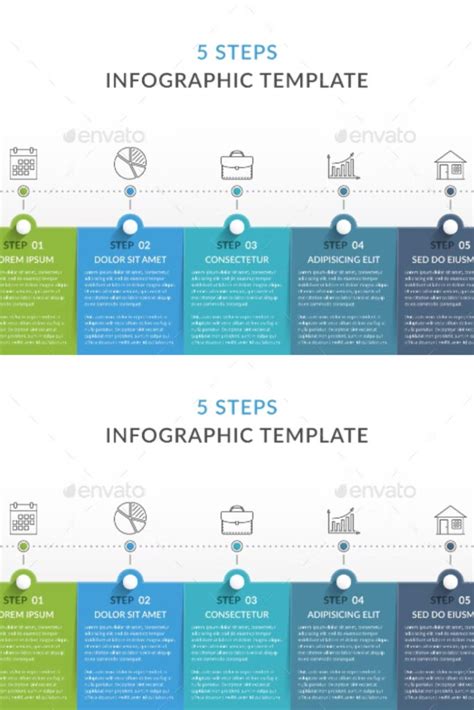 5 Steps Infographic Template Masterbundles