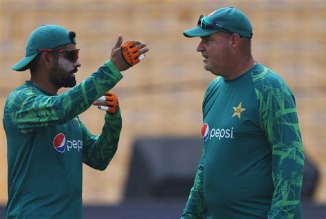 Babar Azam Interacts With Team Director Mickey Arthur Ahead Of Their